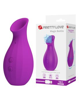 Лиловый клиторальный вакуумный стимулятор Magic Bottle