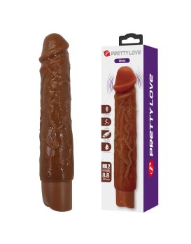 Коричневый реалистичный вибратор Osric - 22,3 см.