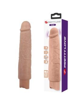 Телесный реалистичный вибратор Soren - 25,2 см.