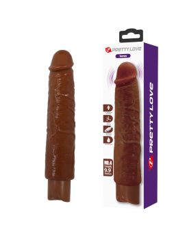 Коричневый реалистичный вибратор Soren - 25,2 см.