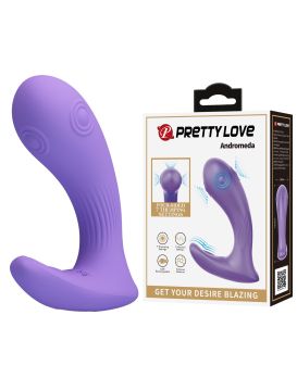 Сиреневый вибратор Andromeda с функцией постукивания