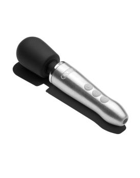 Серебристо-черный вибратор Doxy Go - 16,2 см.