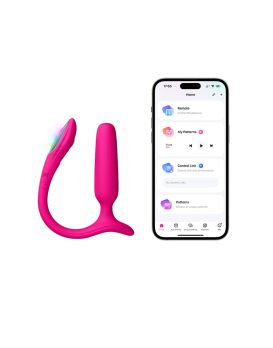 Розовый анальный вибратор с клиторальной стимуляцией Lush Anal