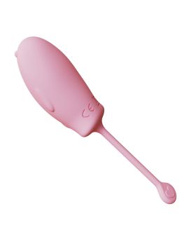 Розовое силиконовое виброяйцо с пультом ДУ