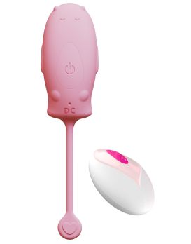 Розовое силиконовое виброяйцо с пультом ДУ