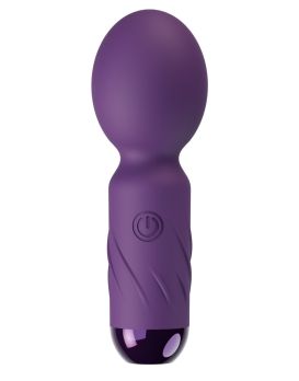 Фиолетовый мини-wand вибратор для стимуляции эрогенных зон