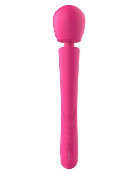 Розовый силиконовый вибратор-wand - 30 см.