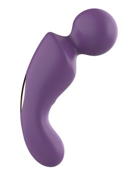 Фиолетовый изогнутый wand-вибратор