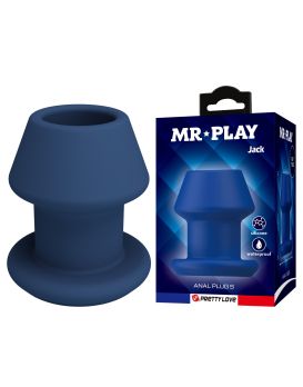 Синий анальный расширитель Jack Anal Plug S - 7,7 см.