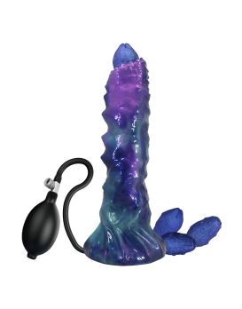 Фиолетовый яйцеродящий фаллоимитатор Duskwalker Sentinal на присоске - 22,4 см.