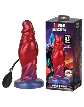 Красный фаллоимитатор с функцией расширения Shadow Behemoth - 21 см.