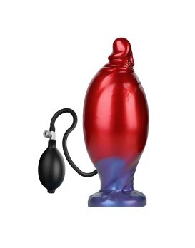 Красный фаллоимитатор с функцией расширения Shadow Behemoth - 21 см.