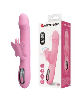 Нежно-розовый вибростимулятор-кролик Abella - 24 см.