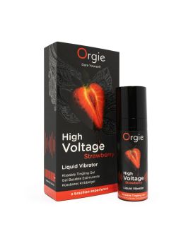 Жидкий вибратор Orgie High Voltage Strawberry - 15 мл.