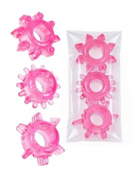 Комплект из трех розовых эрекционных колец
