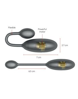 Черное тихое виброяйцо с управлением через приложение