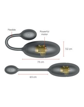 Черное большое виброяйцо с управлением через приложение