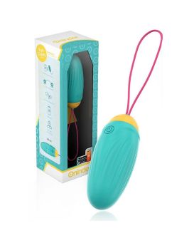 Бирюзовое виброяйцо с ротацией и управлением через приложение