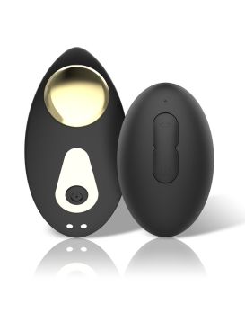 Черный перезаряжаемый вибратор в трусики с пультом ДУ