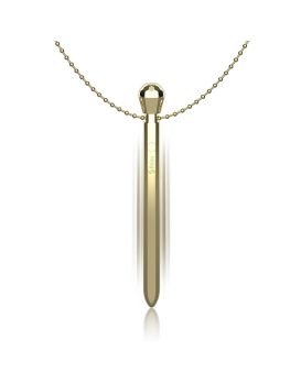 Золотистая подвеска на шею с вибрацией