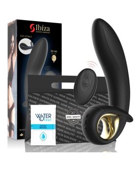 Черный вибратор с функцией расширения - 16,5 см.