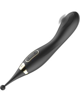 Черный двусторонний вибратор-пульсатор