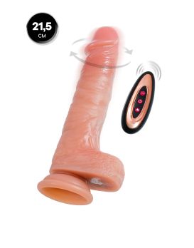 Телесный реалистичный ротатор-вибратор - 21,5 см.