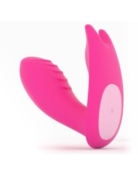 Розовый вагинально-клиторальный стимулятор MAGIC EIDOLON