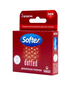 Презервативы с дополнительной стимуляцией Softex Dotted - 3 шт.