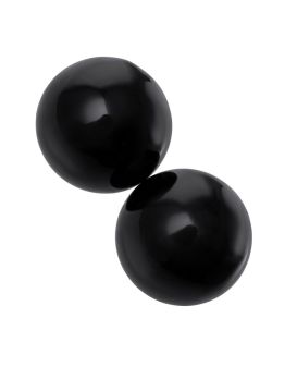 Чёрные вагинальные шарики из стекла Sexus Glass