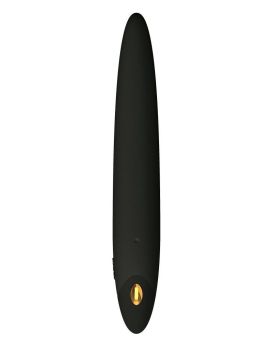 Чёрный перезаряжаемый мини-вибратор D5 - 14,5 см.