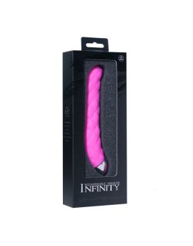 Розовый вибромассажер Infinity Textured Rechargeable G-Spot Vibrator -  17 см.