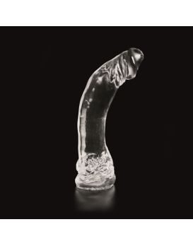 Прозрачный фаллос-гигант Dark Crystal Dennis - 35 см.