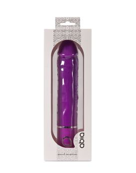 Фиолетовый вибратор-реалистик ABIA PHILOTES - 17,8 см.