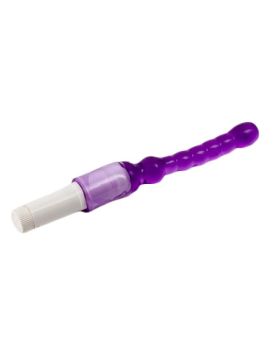 Фиолетовый анальный стимулятор с вибрацией - 23,5 см.