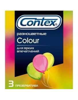 Разноцветные презервативы CONTEX Colour - 3 шт.
