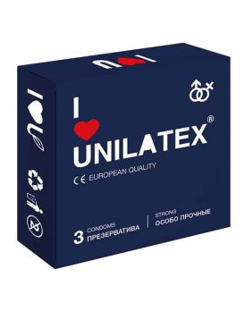 Ультрапрочные презервативы Unilatex Extra Strong - 1 блок (12 упаковок по 3 презерватива в каждой)