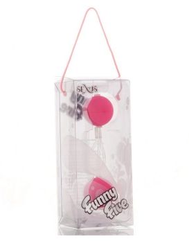 Розовые вагинальные шарики на прозрачной сцепке