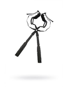 Чёрный бондажный комплект Romfun Sex Harness Bondage на сбруе