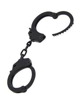 Чёрный металлические наручники Romfun