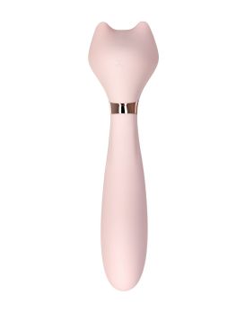Нежно-розовый вибратор Sinjoys CAT Coco - 21,3 см.
