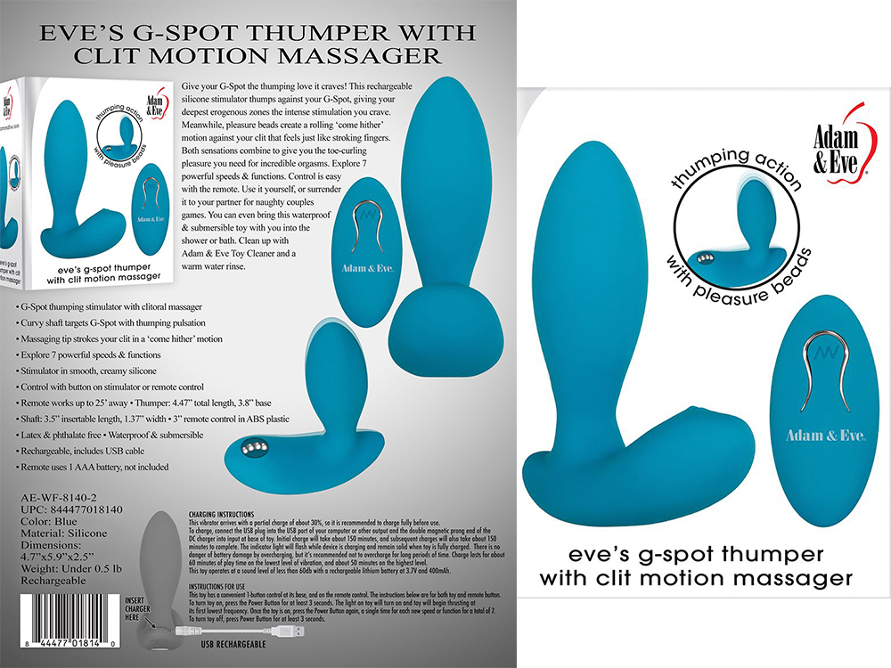 Eve's G-spot thumper with clit motion massager