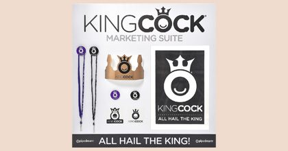 Промо-материалы для бренда King Cock от Pipedream