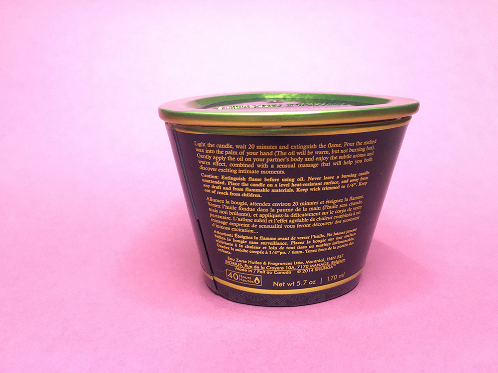 Массажная свеча Exotic Green Tea с ароматом зелёного чая (Shunga)