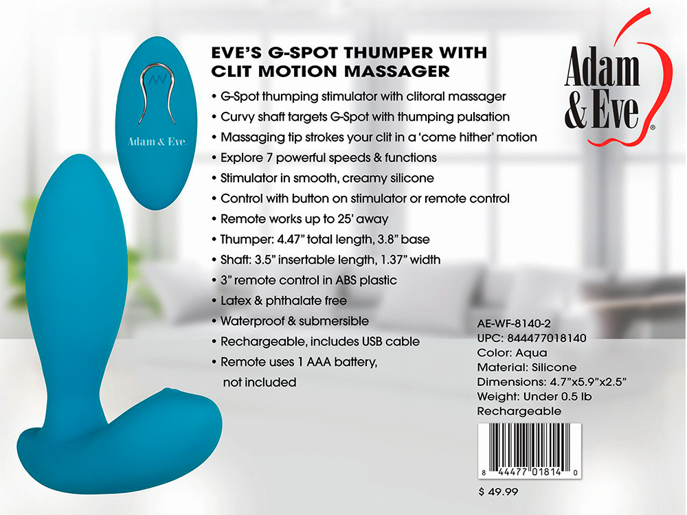 Eve's G-spot thumper with clit motion massager