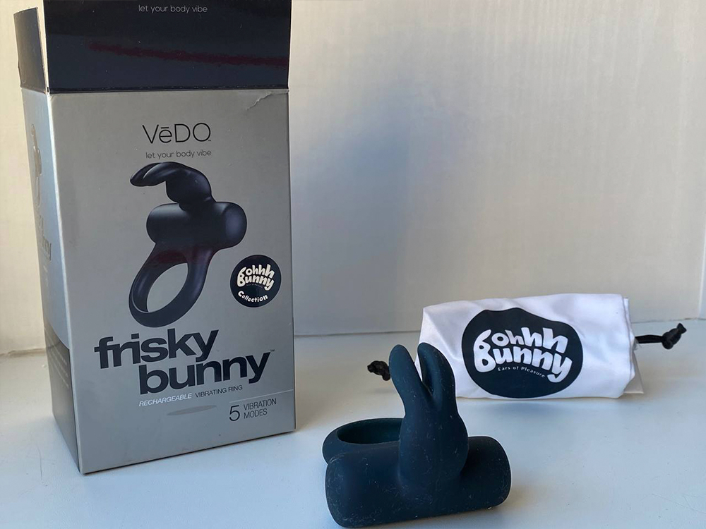Эрекционное виброкольцо Frisky Bunny от VeDO