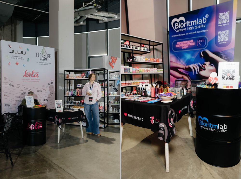 Стенды Lola Games (Pleasure Lab, JuJu) и Лаборатории Биоритм